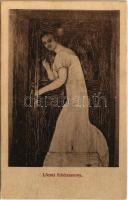 1917 Lőcse, Levoca; Fehérasszony (A titkos bejárat ajtaján lévő festett kép). Braun Fülöp kiadása / levocská biela pani / the white lady from Lőcse