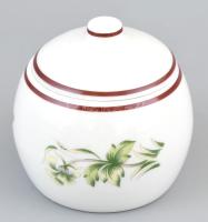 Hollóházi mokkás csésze, 6db és cukortartó 1db, eredeti dobozban, jelzett, hibátlan,