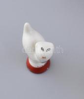 4 darabos Hollóházi dohányzó szett, jelzett, kopásnyomokkal