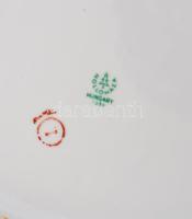 4 darabos Hollóházi dohányzó szett, jelzett, kopásnyomokkal