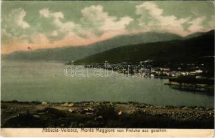 1906 Abbazia, Opatija; Volosca, Monte Maggiore von Preluka aus gesehen (Rb)
