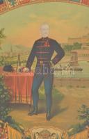 cca 1900-1915 "Szolgálati időm emlékéül", katonai emléklap, kivágott katona portré fotóval...