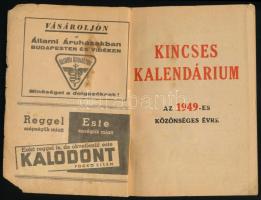 1949 Kincses kalendárium, szakadásokkal, 160p