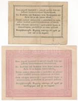 1848. 5Ft "Kossuth bankó" barna nyomat "CT:h. 10848" + 1849. 30kr "Kossuth ...