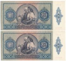 1941. 20P (2x) sorszámkövetők " C 267 065049 - C 267 065050" T:I
Adamo P12