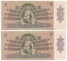 1939. 5P (2x) sorszámkövetők "A 040 050406 - A 040 050407" T:I,I-
Adamo P6