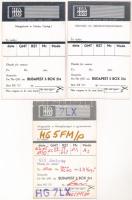 3 db HAHAG Hungarian Amateur Radio Station rádióamatőr képeslap: A sziget a gyermekeké, Vörös Újság,...