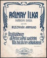 1927 Pálmay Ilka (szül. Petráss Ilona) (1859-1945) színésznő, operettprimadonna saját kezűleg megírt...