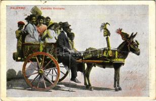 1904 Palermo, Carretto Siciliano / donkey cart (Rb)