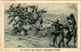 1915 Der Weltkrieg - Ein deutscher Ulan erschoss 6 anstürmende Kosaken / WWI German military cavalry / Német katonai lovasok (EK)