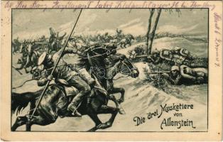 1915 Der Weltkrieg - Die drei Musketiere von Allenstein / WWI German military cavalry / Német katonai lovasok (EK)