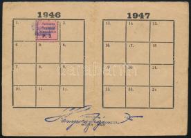 1946 Nagyvárad, a román "Népvédelem - Antifasiszta Szervezet" román-magyar nyelvű tagsági ...