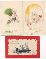 21 db RÉGI motívum képeslap vegyes minőségben / 21 pre-1945 motive postcards in mixed quality