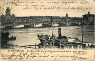 1905 Saint Petersburg, St. Petersbourg, Petrograd; Pont Nicolas / bridge (EK)