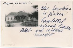 1941 Pettyén, Petin (Szatmár); Helmeczy kúria, kastély / castle, villa. photo (fl)