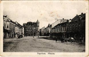 Tapolca, Fő utca, automobil. Löwy B. kiadása (EK)