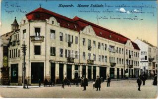 1918 Kaposvár, Hotel Korona szálloda, Duna Biztosító (kis szakadás / small tear)