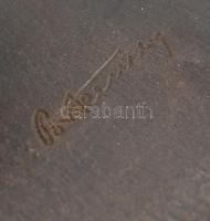 Portemy(?) jelzéssel: Arc. Bronz plasztika, 16,5x11 cm