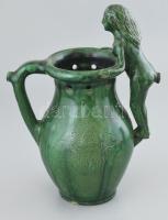 Népi erotikus / pajzán kancsó, jelzés nélkül, hibátlan, m: 30 cm