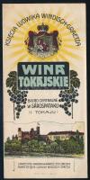 cca 1915 A sárospataki herceg Windisch-Graetz Lajos borászatból származó tokaji bor számolócédula, litografált, lengyel nyelven, jó állapotban