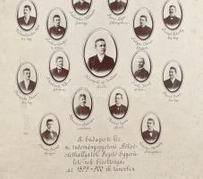 1899-1900 A budapesti kir. m. tudományegyetemi Bölcsészethallgatók Segítő Egyesületének bizottsága, ...