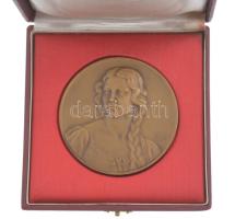 Berán Lajos (1883-1943) 1931. "Budapesti emlék" kétoldalas bronz emlékérem, tokban (80mm) ...