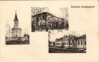 Dunakeszi, Római katolikus templom, községháza, iskola
