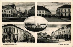 Gyergyószentmiklósi-havasok, Muntii Giurgeului; Fő téri részletek, üzletek / main square, shops