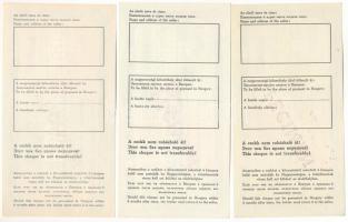 ~1970. "Országos Takarékpénztár" csekkek 100Ft + 200Ft + 500Ft-ról, "SPECIMEN (MINTA)...