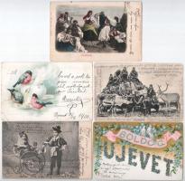 Kb. 64 db RÉGI hosszú címzéses motívum képeslap vegyes minőségben / Cca. 64 pre-1910 motive postcard...