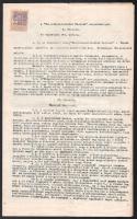 1922 A Szigetszentmiklósi Kaszinó alapszabályainak módosítása: alapszabály, jegyzőkönyv, miniszteriumi előterjesztés