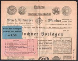 cca 1910 Képes keret és ráma díszítés árjegyzék, Münchner Vorlagen