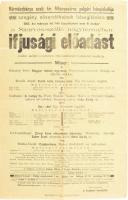 Körmöczbánya ifjusági előadás plakát cca 1910-1920 49x32 cm