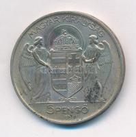 1939. 5P Ag "Horthy balra" T:1- patina
Adamo P8.2