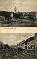 1916 Szentágota, Agnetheln, Agnita; Fő tér és utca, Fritz Theil üzlete / main square, street, shop