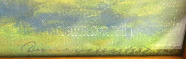 Bertalan Rózsa (1900-1987): Napfényes táj, 1932. Pasztell, papír, jelezve jobbra lent, üvegezett fak...