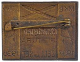 1938. "Karácsonyi Sí-túra - Zell am See - MKE - ASuWV - 1937 - 1938" bronz sísport lemezje...