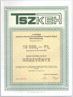 Budapest 1990. "A TSZKER Agrárszövetkezetek Kereskedőháza Veszprém Megyei Részvénytársaság"...