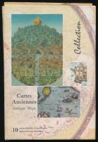 Cartes Anciennes - régi térképeket ábrázoló modern képeslap összeállítás tékával