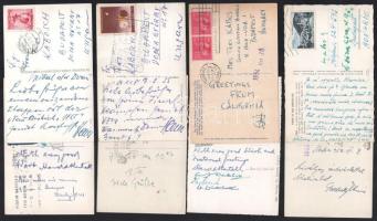 1953-1955 Kabos Endre olimpiai bajnok kardvívó özvegyének küldött 15 db képeslap, főleg sportvezetőktől (pl. Pósa János)