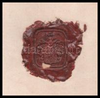 1885 Tiszaroff, bizonyítvány viaszpecséttel, 50 Kr okmánybélyeggel