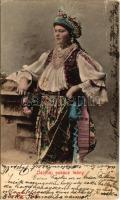 1902 Dályok, Dubosevica (Darázs, Draz); Dályoki sokác leány / Sokci / Croatian folklore, traditional costumes (EK)