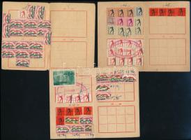 1946-1948 1 db meghívó és 3 db tagsági könyv a Szociáldemokrata Párttól, 65 db tagdíjbélyeggel