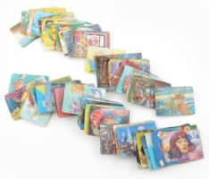 80 db 3 dimenziós kártyanaptár cca 1980-1985 Disney, kacsintós
