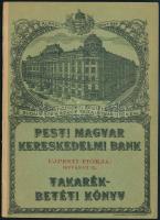 1938 Pesti Magyar Kereskedelmi Bank újpesti fiókja takarékbetétkönyv