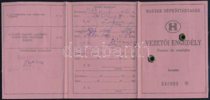 1969 Magyar Népköztársaság vezetői engedély + 6 db betétlap