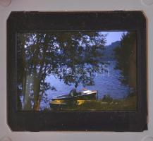 cca 1960-90 Egy kisebb doboznyi retro színes dia kocka