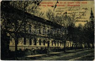 1909 Fehértemplom, Ung. Weisskirchen, Bela Crkva; M. kir. állami polgári leányiskola. W.L. 1163. / K. ung. Staats-Mädchen-Bürgerschule / girl school (EK)