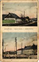 1924 Királyháza, Korolevo, Královo nad Tisou; utca, Merkur szálloda, Krausz Gyula üzlete és saját kiadása / street view, hotel, publishers shop (b)