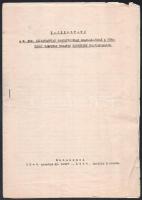 1944 Tájékoztató a M. Kir. Államvasutak Nemzetvédelmi Akadémiájának a Dunakeszi Főműhely telepen rendezett tanfolyamáról, sokszorosított gépirat, 5p, kisebb szakadásokkal